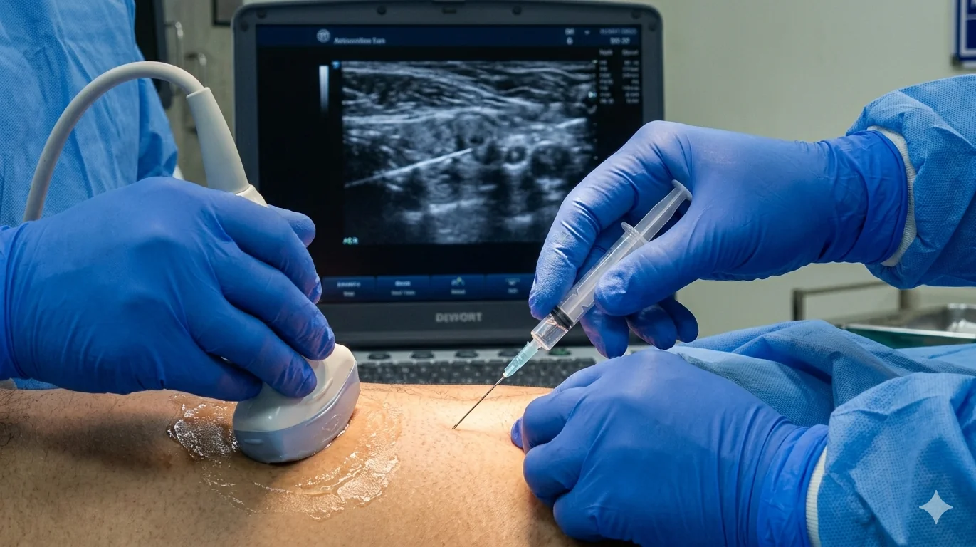 Fluid aspiration at Hetu Clinic
